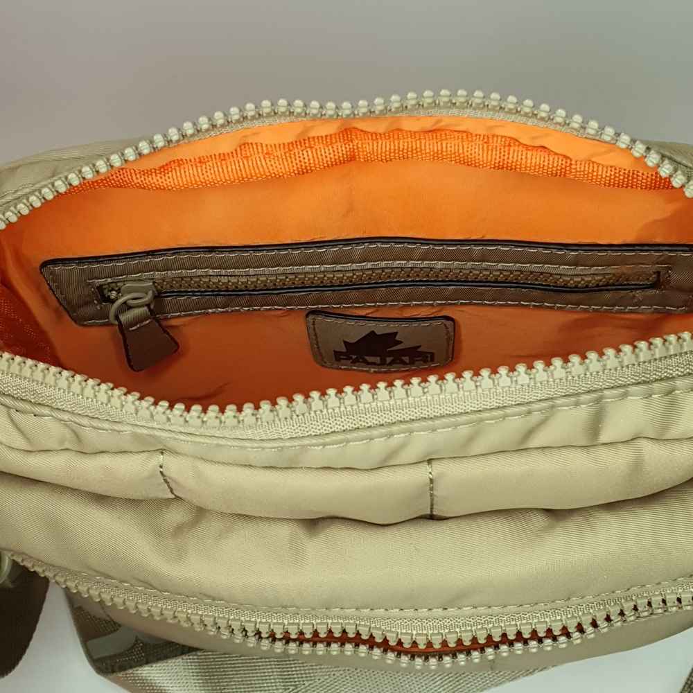 Pajar Beige Nylon Sling Crossbody / Belt Bag + FREE GIFT NWT - Picture 4 of 12